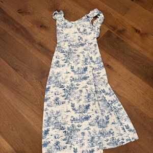 Women's Blue and White Dress